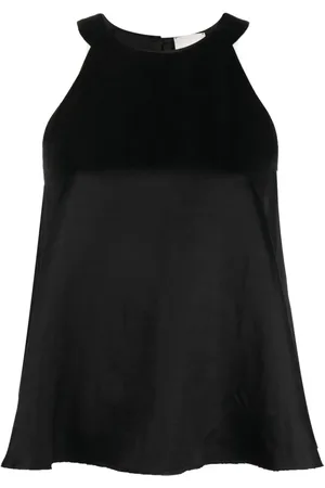 ALYSI Blouse sans manches à fini satiné