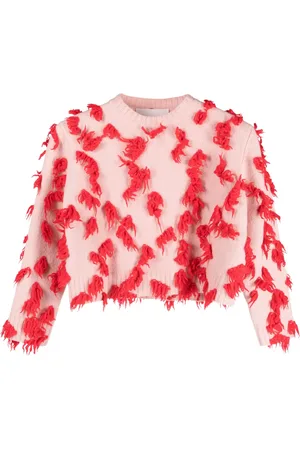 Jil Sander Haut crop en laine à appliqués