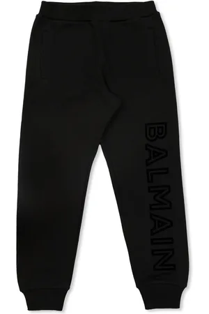 Balmain Pantalon de jogging en coton à logo imprimé
