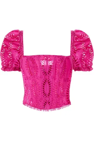 CHARO RUIZ IBIZA Haut-corset Nivak en broderie anglaise