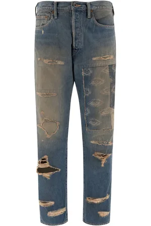 KAPITAL Jean à motif œil