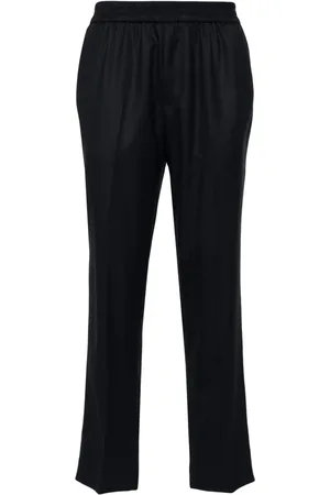 Harmony Pantalon fuselé en laine à plis marqués