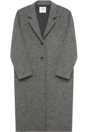 Courrèges Manteau long Caviar à simple boutonnage