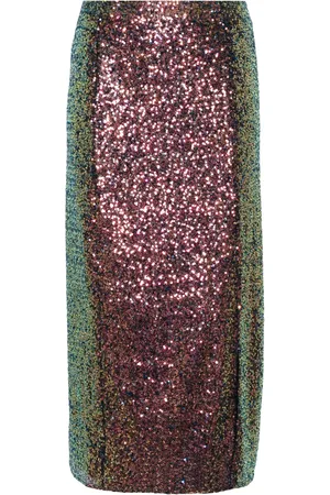 Karl Lagerfeld Jupe ornée de sequins à coupe mi-longue
