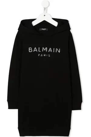 Balmain Robe-pull à logo imprimé
