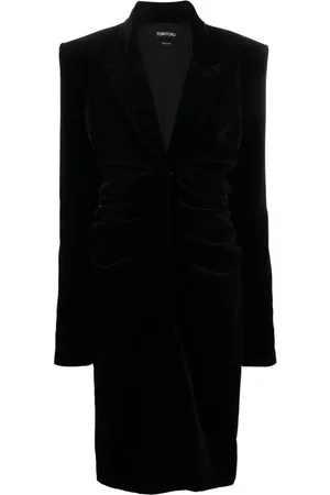 Tom Ford Robe mi-longue en velours à col v profond