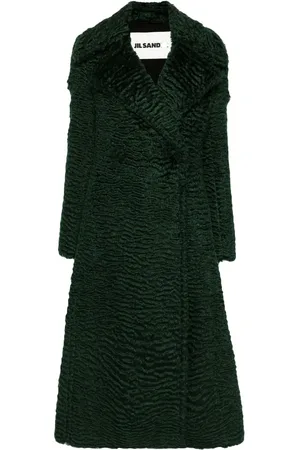 Jil Sander Manteau ceinturé en fourrure
