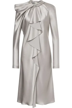 Alberta Ferretti Robe mi-longue en satin à design drapé