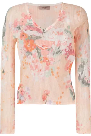 Twin-Set Blouse nervurée à manches longues