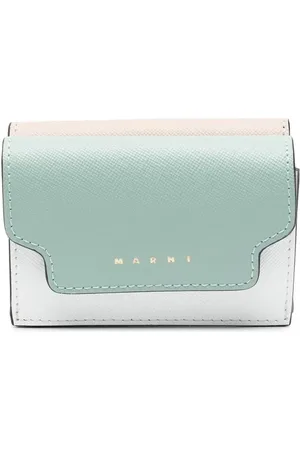 Marni Porte-monnaie en cuir à plaque logo