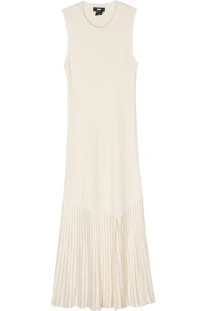 DKNY Robe sans manches en maille nervurée