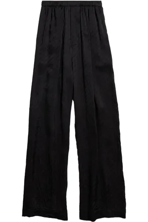 Balenciaga Pantalon en satin Stencil à logo imprimé