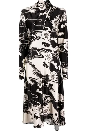 Jil Sander Robe asymétrique à fleurs