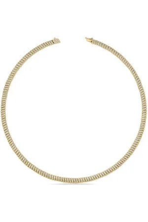 Anita Collier ras-du-cou Thin Zoe en 18ct pavé de diamants