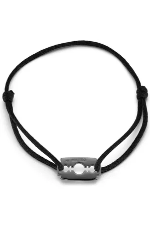 Mateo Bracelet Blacken Razor Blade en argent sterling