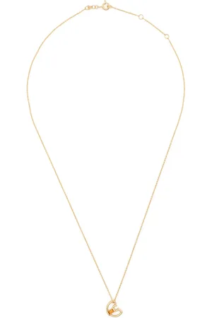 Aliita Collier Letra C en 9ct serti de citrine