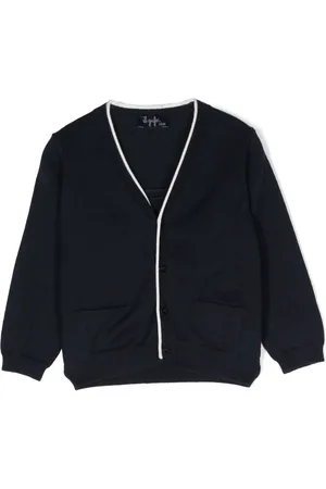 Il gufo Cardigan à bords rayés