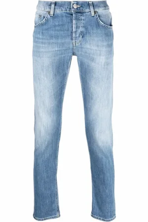Dondup Jean droit à effet délavé