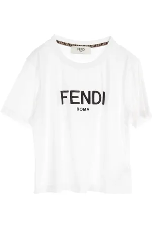 Fendi T-shirt en coton à logo brodé (années 2010)