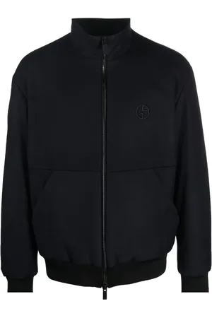 Giorgio Armani Veste zippée à logo brodé