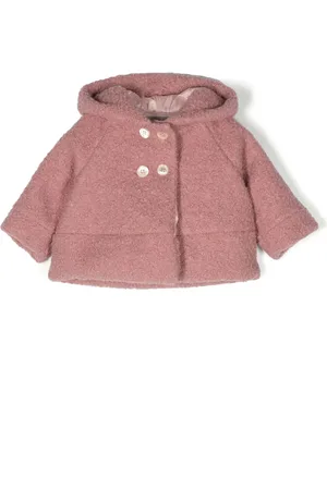 LA STUPENDERIA Veste en peau lainée à capuche
