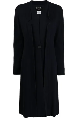 CHANEL Manteau boutonné à design superposé (1999)