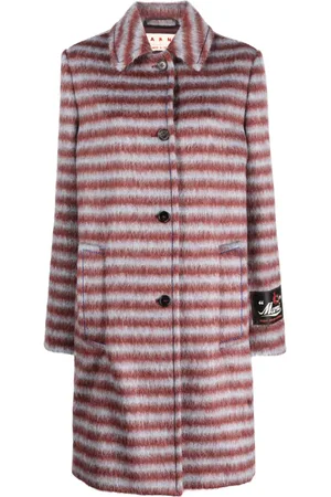 Marni Manteau rayé à fini brossé