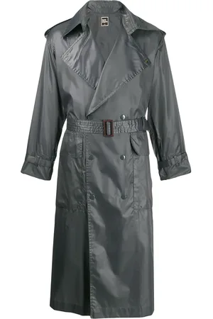 Issey Miyake Trench à boutonnière croisée