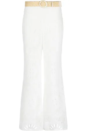 ZIMMERMANN Pantalon ample à fleurs en dentelle
