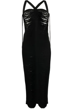 ANDREADAMO Robe en maille à design sans manches