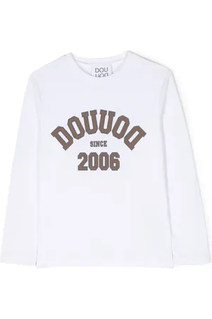 DOUUOD KIDS T-shirt en coton à logo imprimé