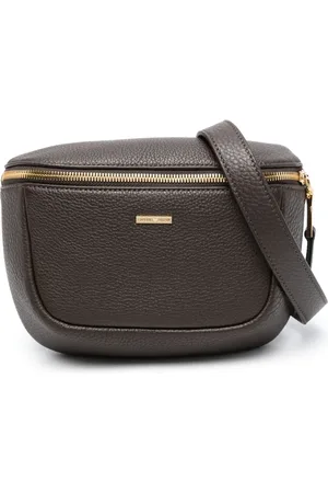 Emporio Armani Sac banane en cuir à plaque logo
