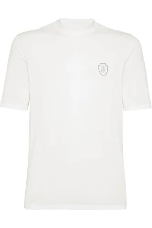 Brunello Cucinelli T-shirt à logo appliqué