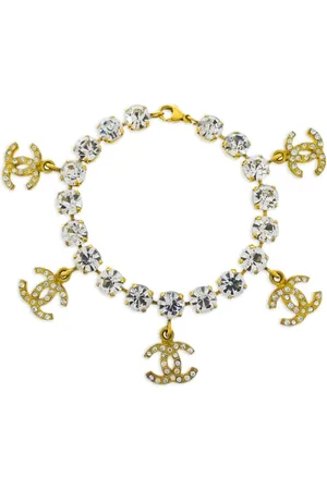 CHANEL Bracelet strassé à logo CC (1995)