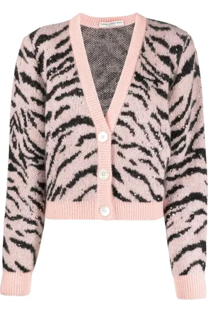 Alessandra Rich Cardigan à motif animalier