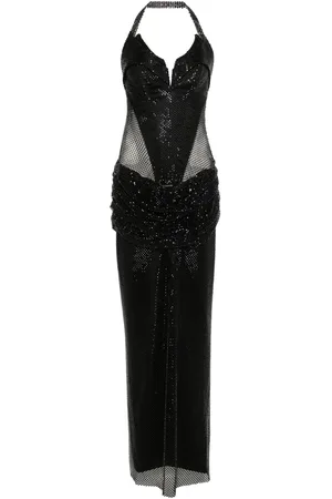 MITILIANE COUTURE Robe longue à ornements en cristal
