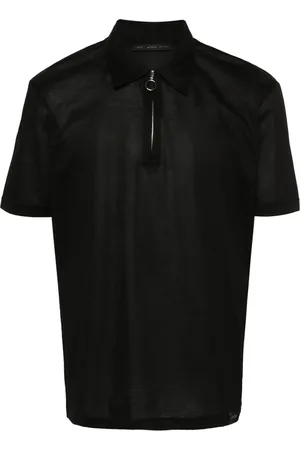 LOW BRAND Polo zippé en piqué