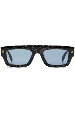 Alexander McQueen Lunettes de soleil rectangulaires à détails de clous