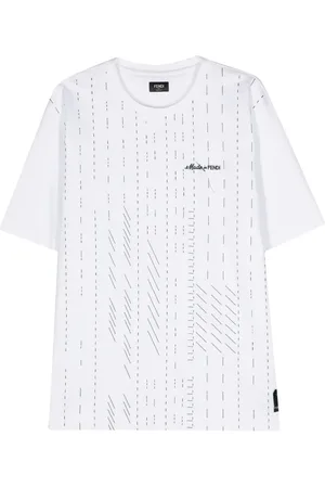 Fendi T-shirt en coton à logo brodé