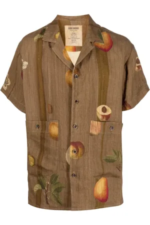 UMA WANG Chemise imprimée à manches courtes