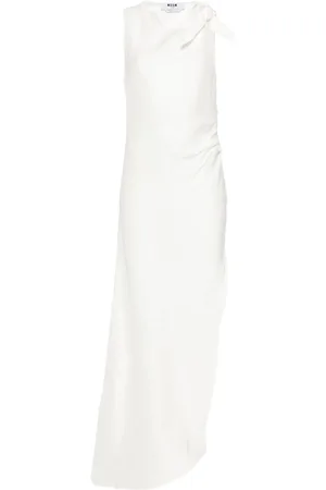 Msgm Robe longue à détail noué