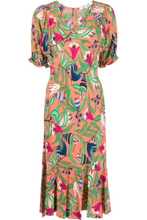 Diane von Furstenberg Robe mi-longue à fleurs