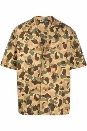 Palm Angels Chemise manches courtes à imprimé camouflage