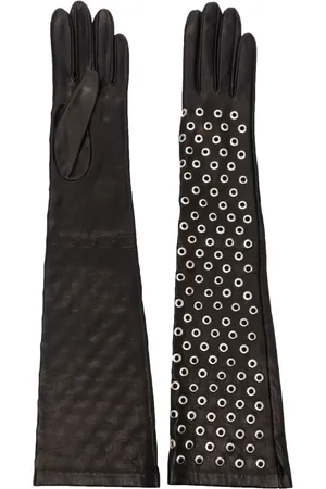 Manokhi Gants en cuir à détails d
