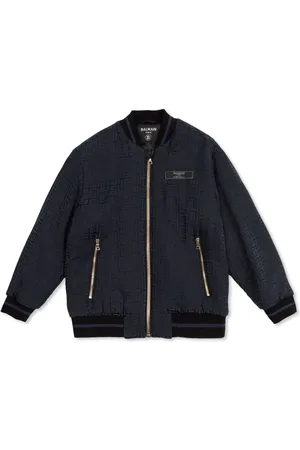 Balmain Veste bomber à motif monogrammé en jacquard