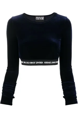 VERSACE Haut crop à bande logo