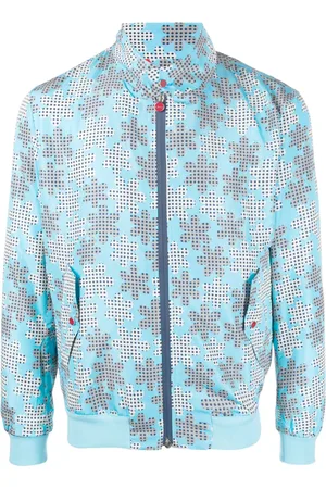 Kiton Veste bomber à imprimé graphique