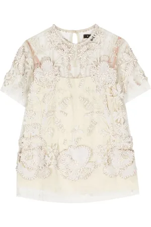 BIYAN Blouse transparent à broderies
