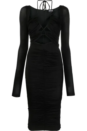 VERSACE Robe mi-longue à détail de laçage