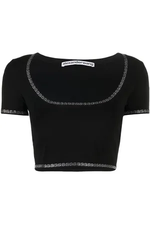 Alexander Wang T-shirt crop à col rond